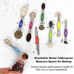 the Multicolor Magnetic Measuring Spoons Set